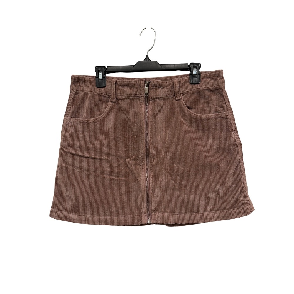 American Eagle 14 Super Hi-Rise A-Line Corduroy Mini Skirt Mauve Purple Stretch